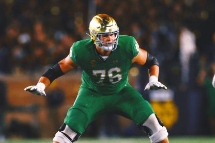 Chargers OT Joe Alt wants to be 'dominant' with strike, loves Jim Harbaugh