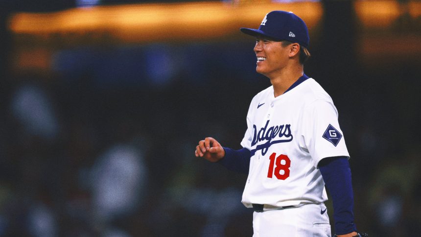 Dodgers win sixth straight in Yoshinobu Yamamoto’s longest outing of season