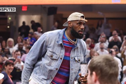 LeBron spotted sitting courtside at Cavs-Celtics Game 4 in Cleveland | Undisputed