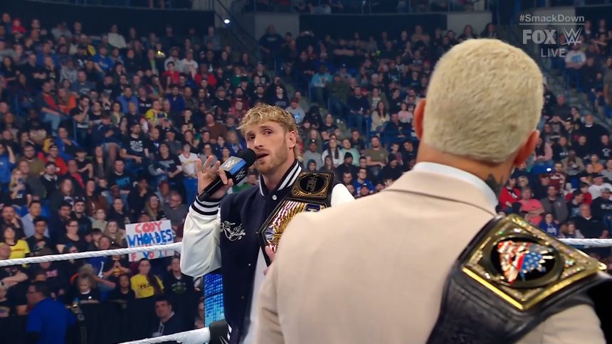 Logan Paul confronts Cody Rhodes after Undisputed Title Match announced | WWE on FOX