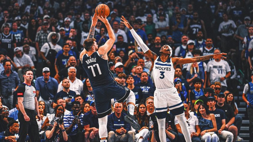 Luka Doncic and Kyrie Irving each score 33 points as Mavs beat Wolves for 3-0 lead in West finals