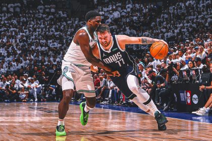 Luka Dončić leads strong close by Mavericks for 108-105 win over Wolves in Game 1 of West finals