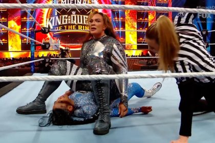 Nia Jax puts Lyra Valkyria on notice after Queen of the Ring Semifinals vs. Bianca Belair