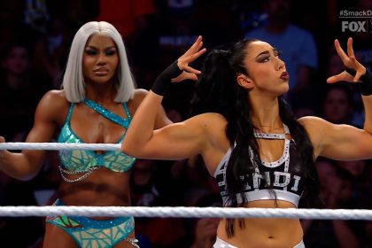 Bianca Belair and Jade Cargill fight off ambush after match vs. Indi Hartwell | WWE on FOX