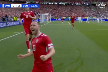 Christian Eriksen's return to UEFA Euro results in early score for Denmark | UEFA Euro 2024