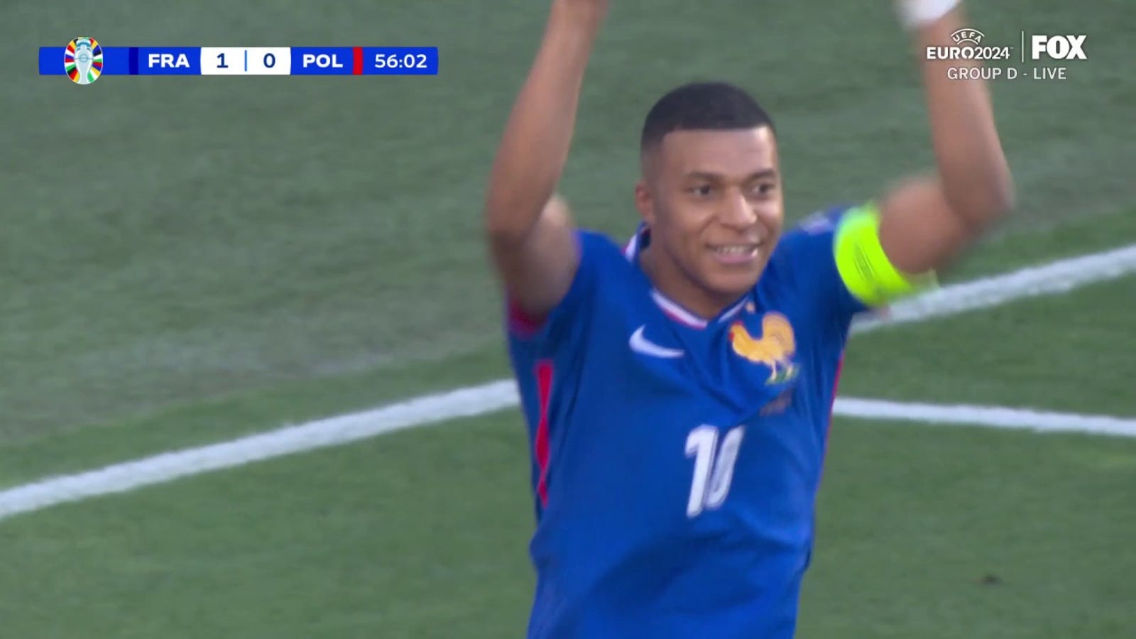 Kylian Mbappé scores on a PK and gives France a 1-0 lead vs. Poland