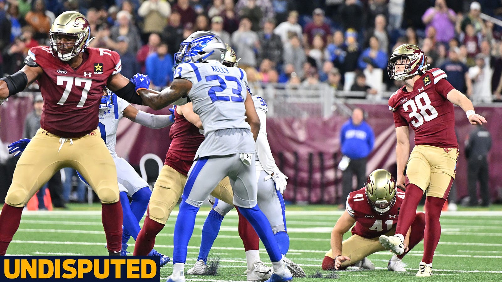 Jake Bates drills 64-yard, game-winning field goal