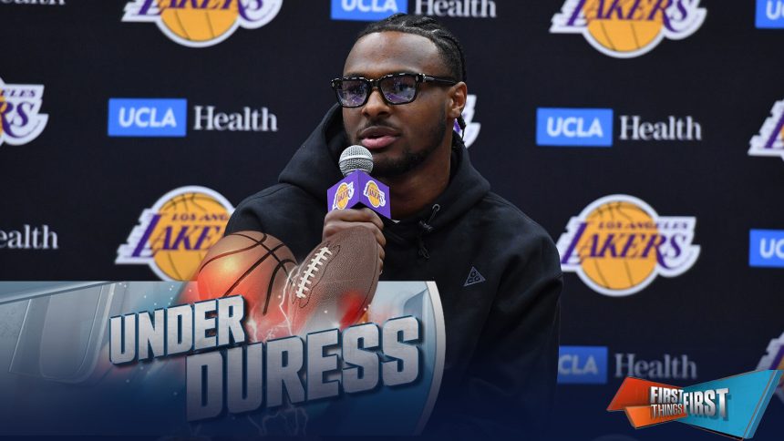 Bronny James is Under Duress ahead joining his father LeBron on Lakers | First Things First