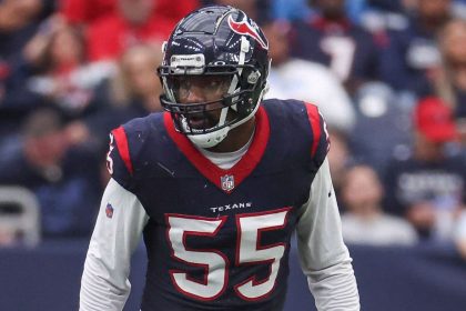 DE Hughes returns to Texans for 15th NFL season