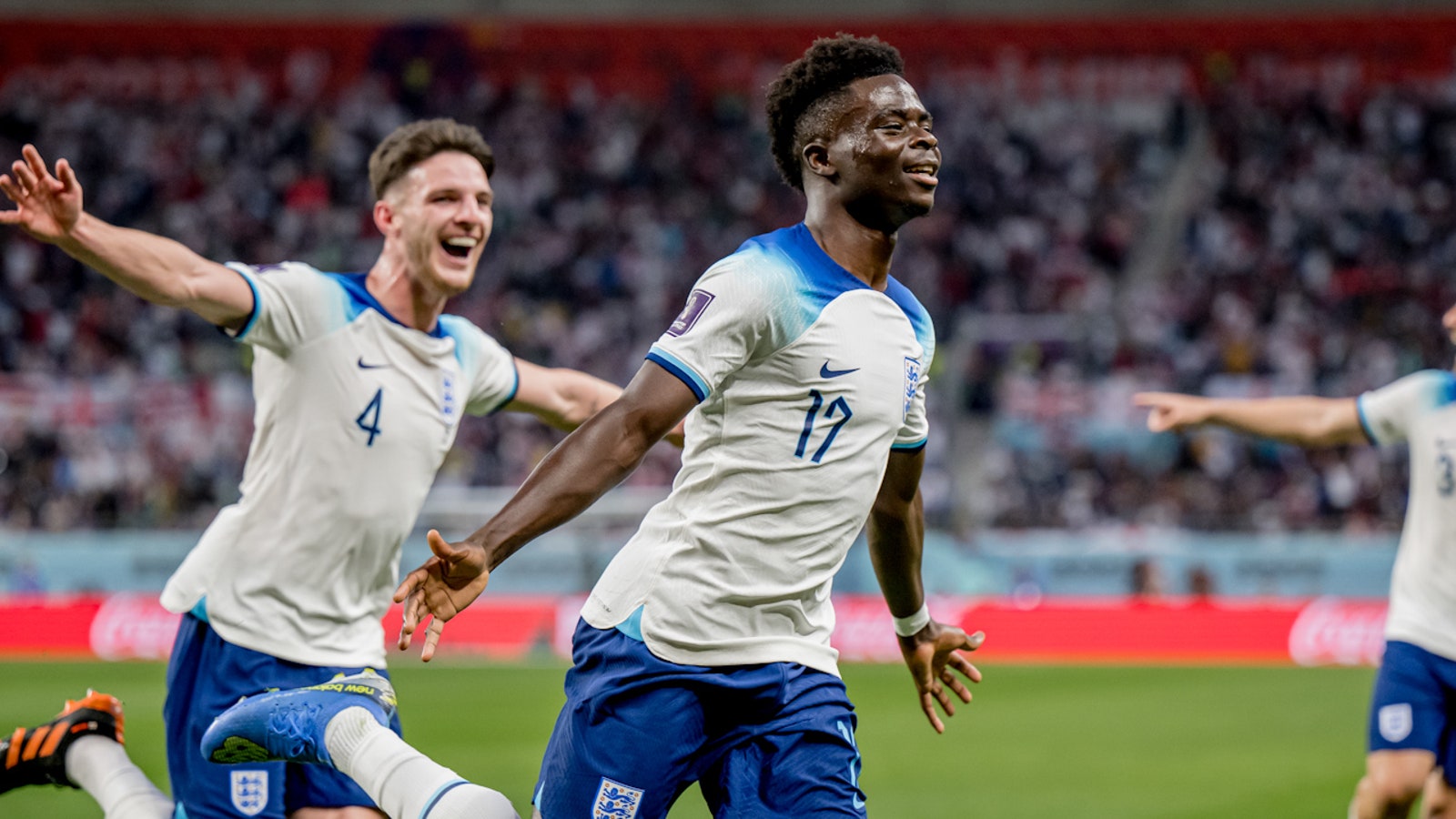 England's Bukayo Saka scores two goals against Iran 