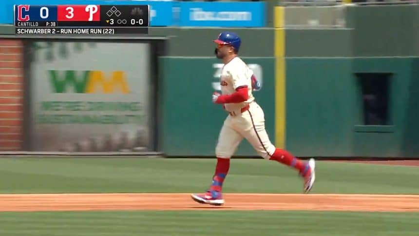 Kyle Schwarber CRUSHES another home run to give Phillies a 3-0 lead over Guardians