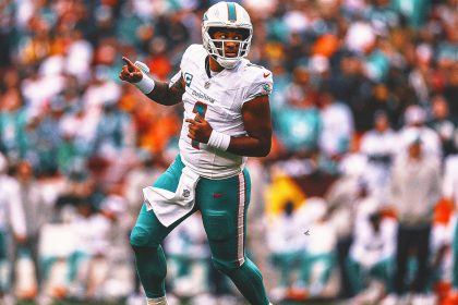 Tua Tagovailoa reports for first day of Dolphins team meetings with extension talks ongoing