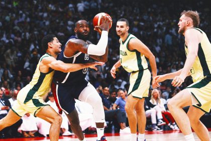 U.S. holds on to beat Australia 98-92 in tuneup for Paris Olympics