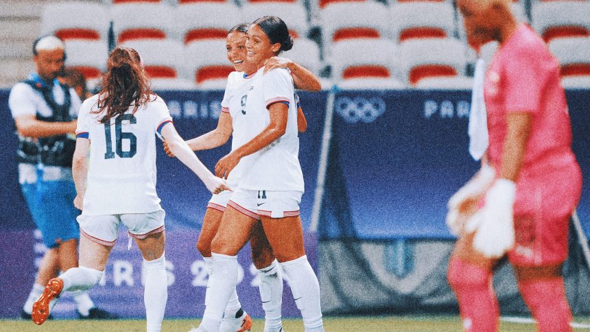 USA cruises past Zambia to 3-0 win in first match of Paris Olympics