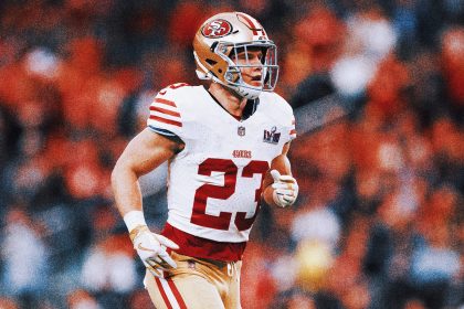 49ers RB Christian McCaffrey to miss about 2 weeks with calf injury