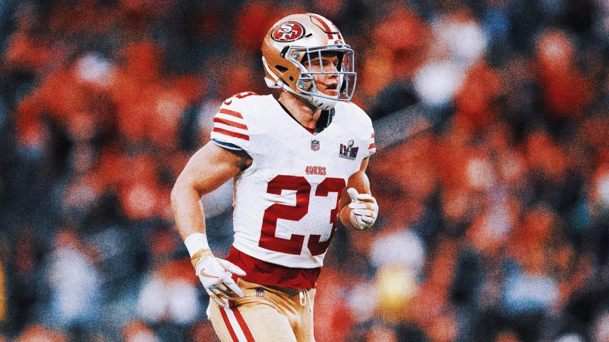 49ers RB Christian McCaffrey to miss about 2 weeks with calf injury