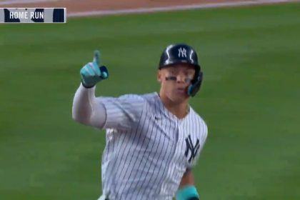 Aaron Judge BELTED a two-run homer to extend Yankees' lead to 4-0 over Guardians