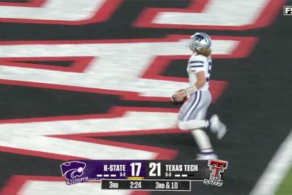 Avery Johnson puts on the jets for a 30-yard touchdown as Kansas State grabs the lead over Texas Tech