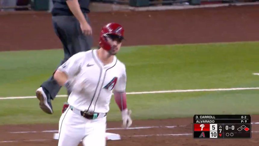 Corbin Carroll CRUSHES a two-run homer to extend Diamondbacks' lead over Phillies