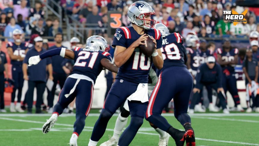 Drake Maye shows promise with rush TD in Patriots 14-13 loss vs. Eagles l The Herd