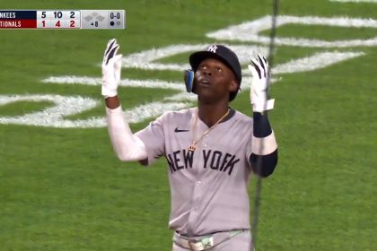 Jazz Chisholm Jr. cracks his 21st homer of the year, a solo shot to increase the Yankees' lead vs. the Nationals