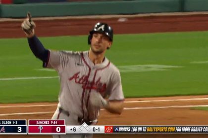 Matt Olson homers for the second time to extend Braves' lead over Phillies