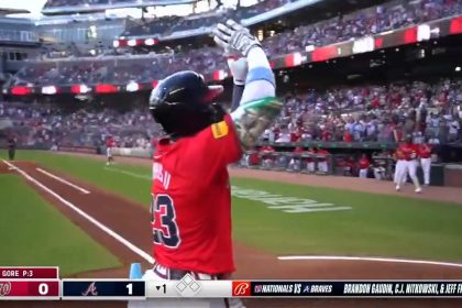 Michael Harris BLASTS a leadoff home run to give Braves an early lead over Nationals