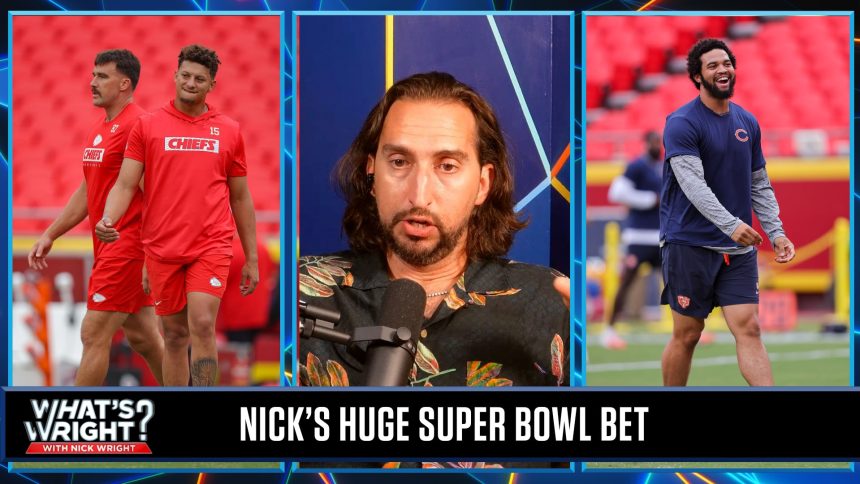 Nick is betting on a Patrick Mahomes-Chiefs vs Caleb Williams-Bears Super Bowl LIX | What's Wright?