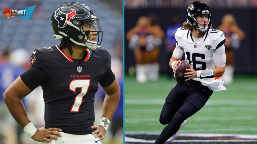 Nick Wright predicts Texans to win AFC South over Jaguars | First Things First