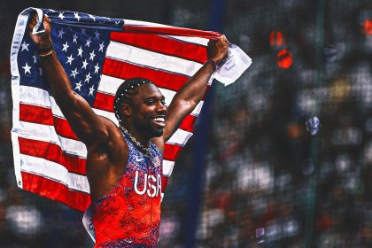 Noah Lyles wins Olympic gold in 100 meters by five-thousandths of a second