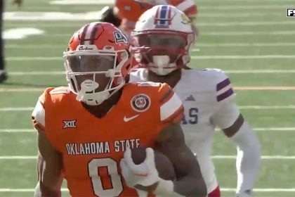 Ollie Gordon II breaks loose for a 42-yard rushing TD, giving Oklahoma State a lead vs. Kansas