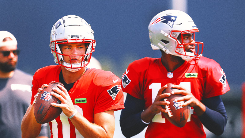 Patriots' Jerod Mayo: Jacoby Brissett, Drake Maye QB competition 'isn't over'