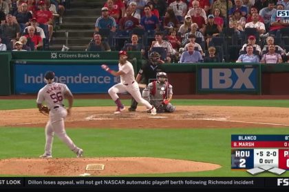 Phillies' Brandon Marsh crushes a solo home run to left, trims Astros' lead to 2-1