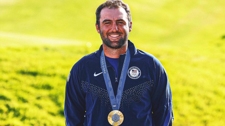 Scottie Scheffler wins Olympic golf gold with 62 in the final round