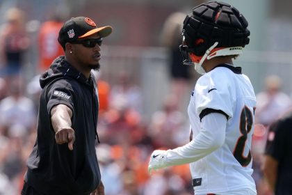 What is Ja'Marr Chase doing instead of practicing that's 'kinda cool' to Bengals WRs?