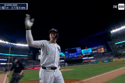 Aaron Judge rips his 56th long ball of the year for the Yankees, a solo shot vs the Orioles