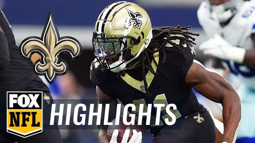 Alvin Kamara scores four touchdowns to help lead the Saints to a 44-19 win against the Cowboys | NFL Highlights