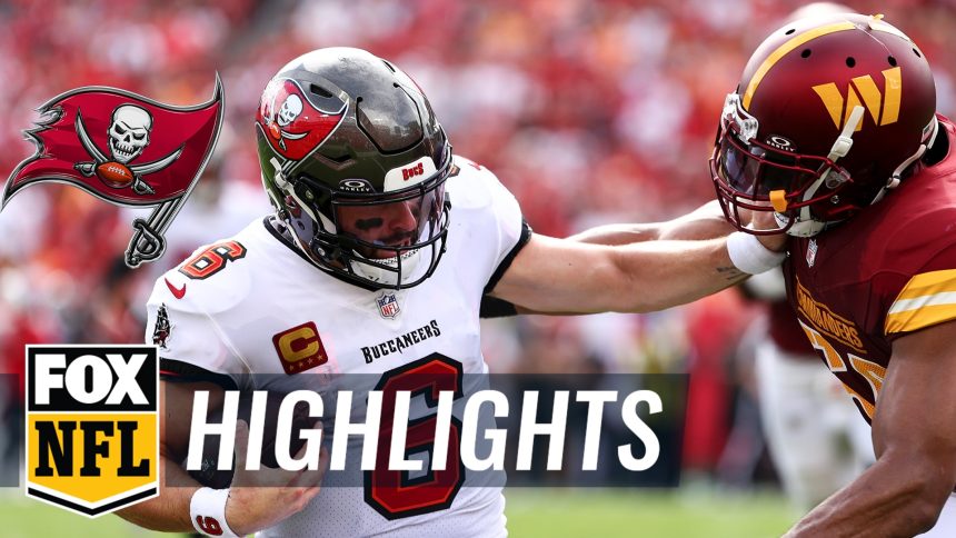 Baker Mayfield tallies 289 passing yards and 4 TDs in Bucs' 37-20 win over Commanders | NFL Highlights