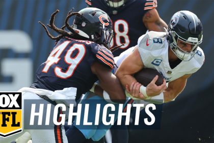 Bears' defense & special teams help Caleb Williams secure first career win over Titans | NFL Highlights