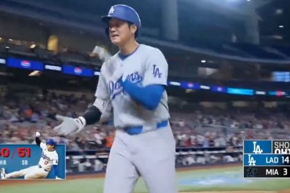 Dodgers' Shohei Ohtani becomes first player in MLB history with 50 home runs and 50 stolen bases in a season after seventh-inning home run