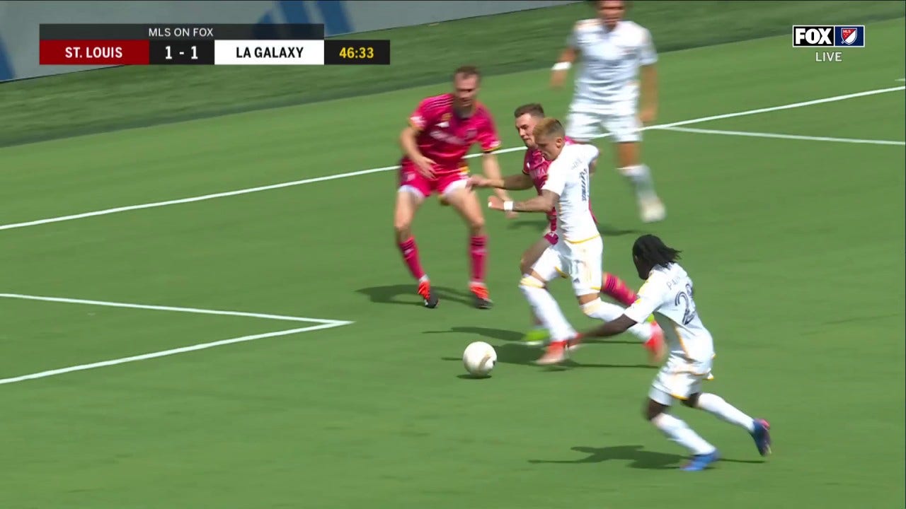 Gabriel Pec caps off a BEAUTIFUL sequence to help the L.A. Galaxy tie the game against St. Louis  