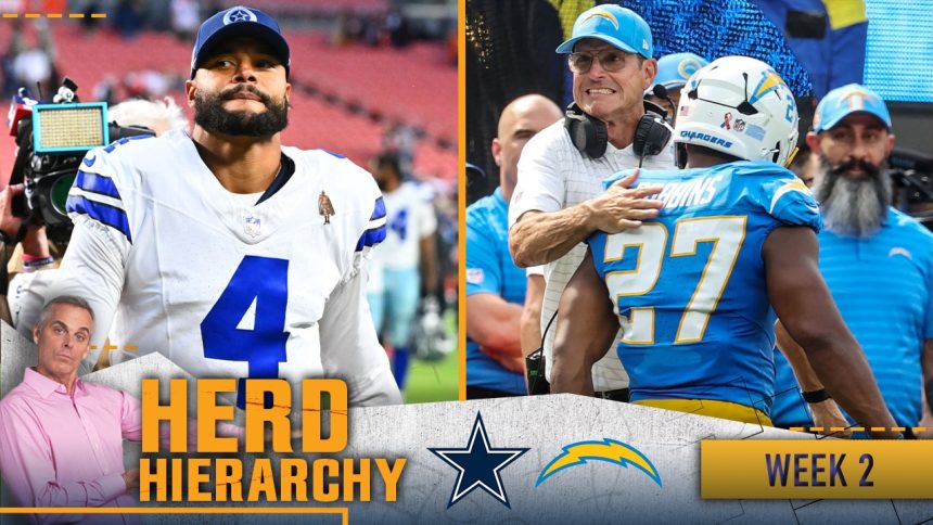 Herd Hierarchy: Bucs crack Top 10, Cowboys and Chargers climb in Colin's Week 2 rankings | The Herd