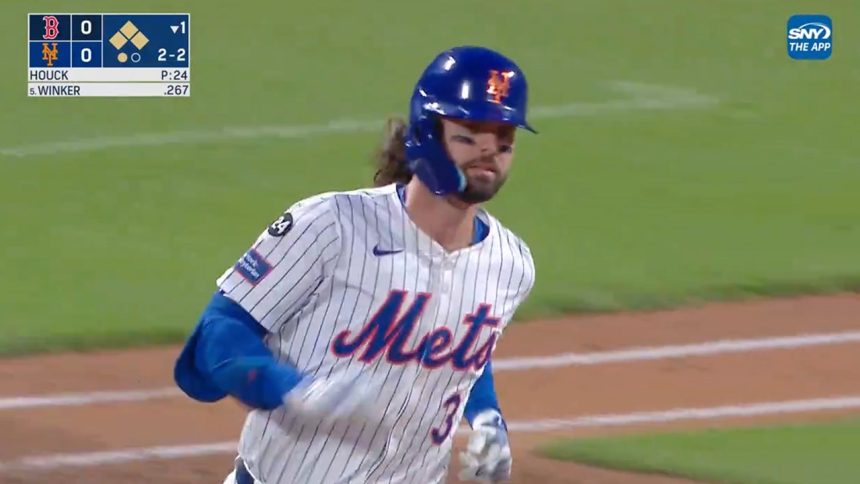 Jesse Winker crushes a first-inning grand slam, gives Mets early lead over Red Sox