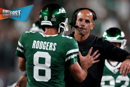 Jets beat Patriots 24-3, Was Aaron Rodgers pushing Robert Saleh something or nothing? | First Things First