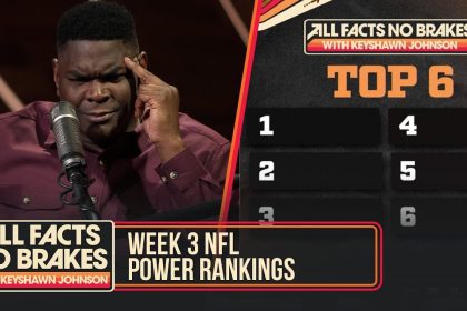 Keyshawn shakes up his Week 3 NFL Power Rankings | All Facts No Brakes