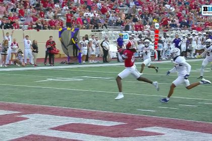 Kurtis Rourke finds Andison Coby for a 38-yard TD, giving Indiana a lead over Western Illinois