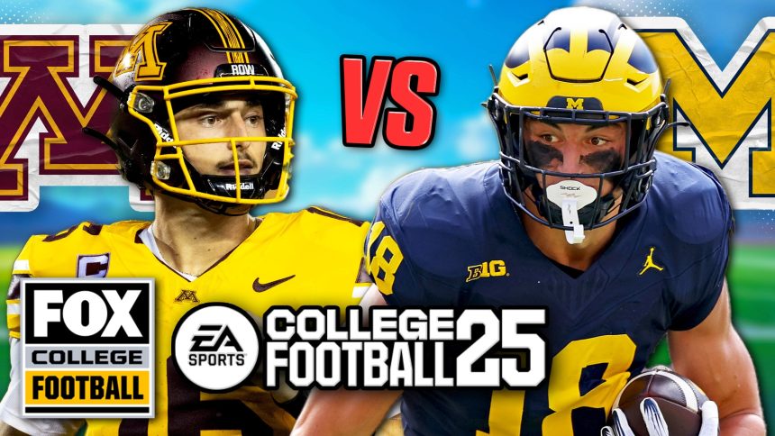 Minnesota vs. No. 12 Michigan Big Noon Kickoff | College Football 25 Simulation