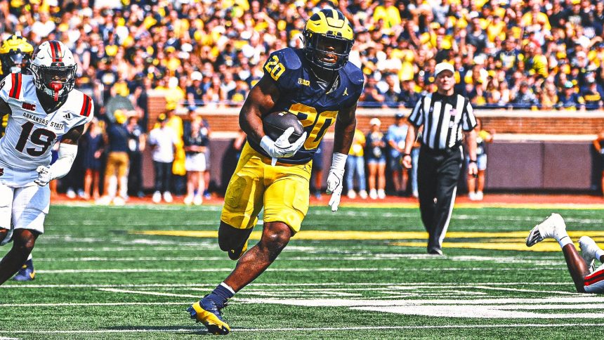 No. 17 Michigan beats Arkansas State, 28-18, despite three interceptions