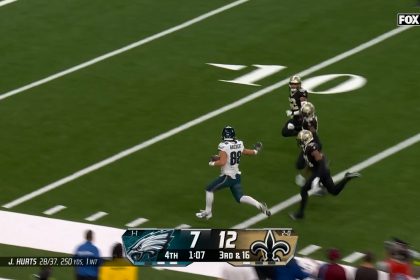 Saquon Barkley punches in a late TD after Dallas Goedert's clutch 61-yard reception, helping Eagles defeat Saints, 15-12 | NFL Highlights