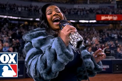 Ashanti performs the National Anthem ahead of Dodgers vs. Yankees Game 4 | MLB on FOX